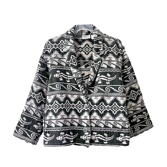 Chico’s Design Woven Cotton Blazer - Picture 1 of 11